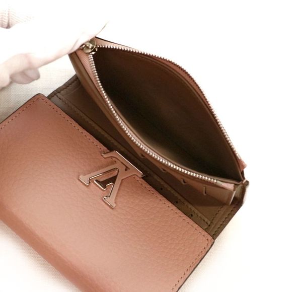 Louis Vuitton Portefeuil Capucines Compact Taurillon Leather Pink Wallet Handbag - Picture 7 of 7